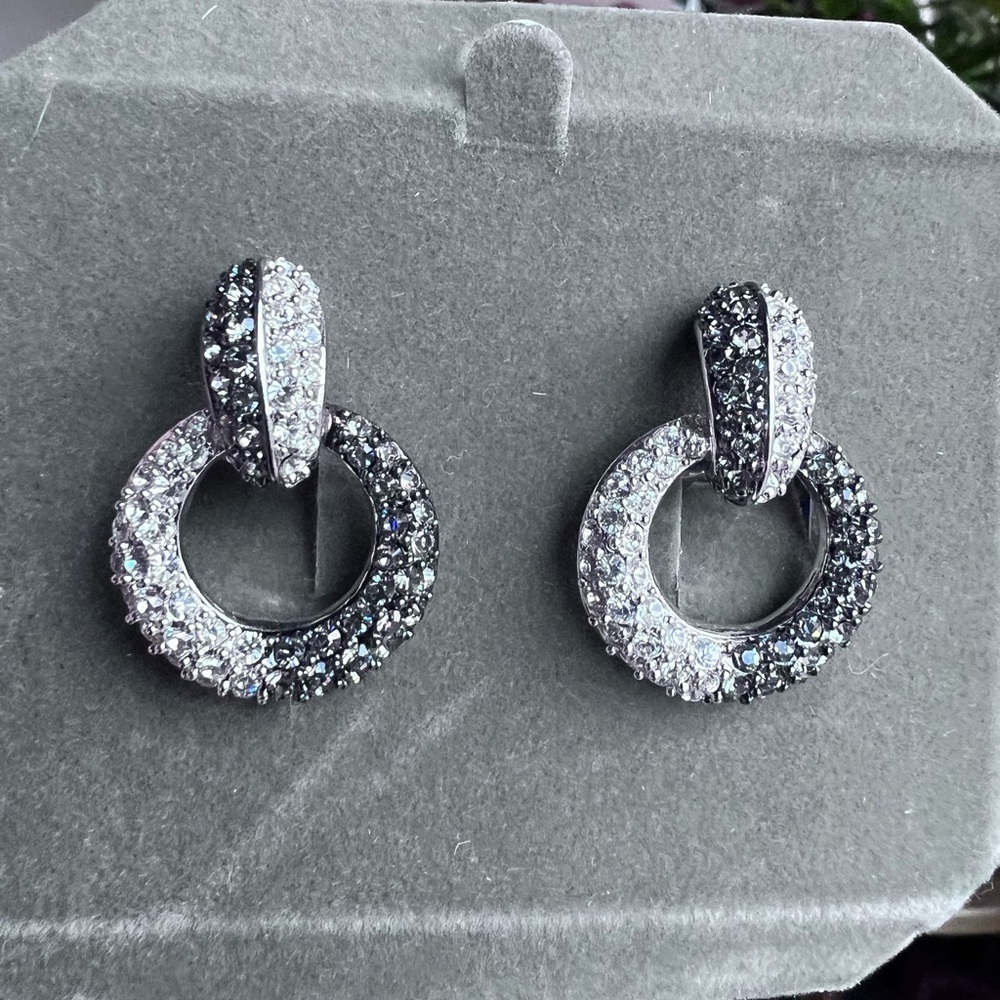 Nolan Miller Door-Knocker Earrings with Austrian crystals